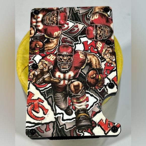 Custom Hydro Dipped KANAS CITY RFID Blocking Metal Wallet w/ Money Clip - Picture 1 of 3